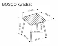 Jídelní stůl BOSCO čtvercový Halmar (foto 9)