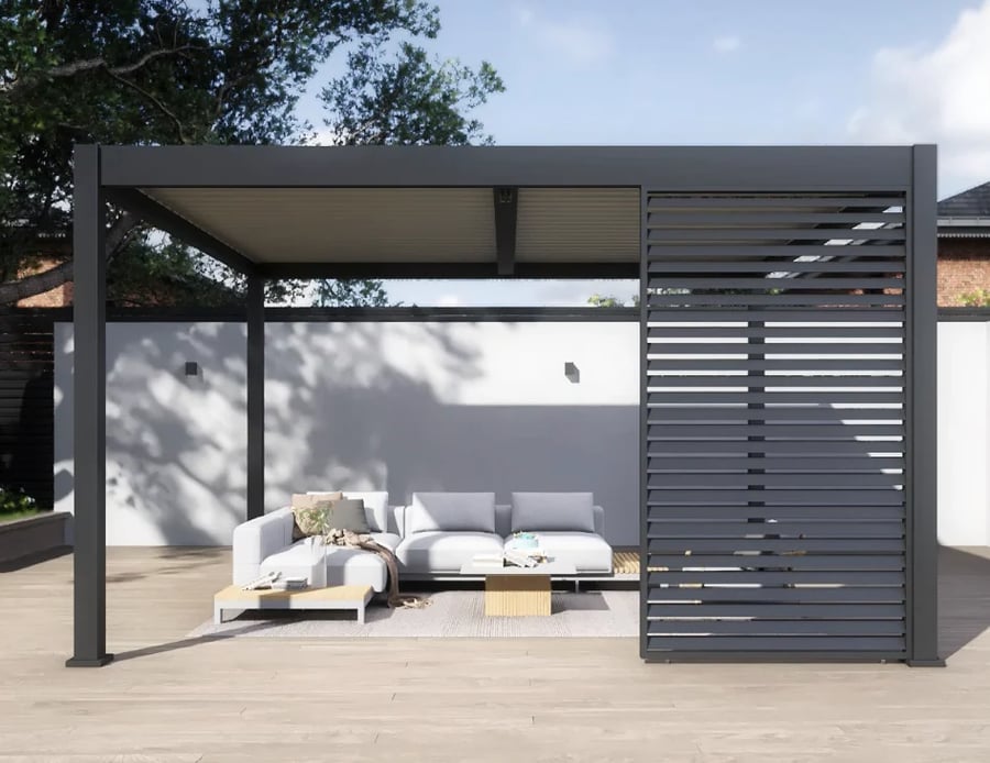 Pergola PANEL LAMELY zastínění fixní horizontální 1,3 m pro bioklimatickou Rojaplast