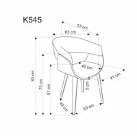 Jídelní židle K545 Halmar (foto 5)