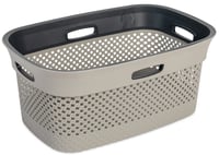 DEA HOME WOOLLY Koš na čisté prádlo 45 L / antracit Rojaplast