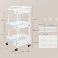 Pojízdný úložný vozík APV-E1037 Autronic (foto 3)
