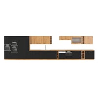 Horní otevřená skříňka, černý mat / dub artisan, Monro G-72 ZAK Kondela (foto 6)