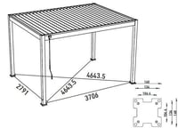 Bioklimatická pergola INTRO PLUS 4x3 m Rojaplast (foto 33)