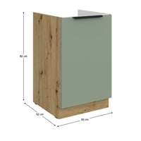 Dřezová skříňka, aquamarine/dub artisan, ARSANY 50 ZL 1F BB Kondela (foto 3)
