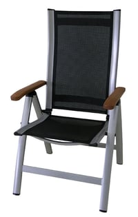 Zahradní křeslo SUN GARDEN ASS COMFORT polohovací hliníkové stříbrná Rojaplast (foto 2)