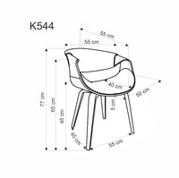 Jídelní židle K544 Halmar (foto 3)