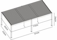 Bioklimatická pergola INTRO DUO 7,2x3,6 m Rojaplast (foto 15)