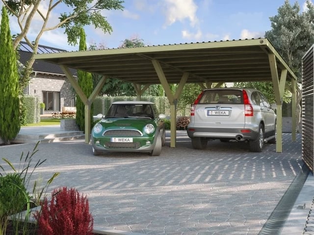 Přístřešek WEKA Dřevěný na auto Y 612 (5,9x6 m) Rojaplast