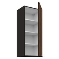 Horní skříňka, ořech okapi/černá, MENZO 40 G-90 1F Kondela (foto 2)