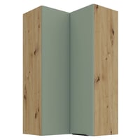 Horní rohová skříňka, aquamarine/dub artisan, ARSANY 60x60 GN-108 2F Kondela