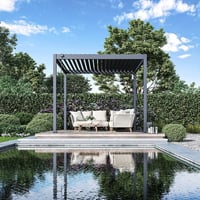 Pergola ECO Bioklimatická 3x3 m ocel volně stojící Rojaplast (foto 2)