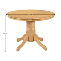 Jídelní stůl, kulatý, dub světlý, průměr 106 cm, TABLOS Kondela (foto 6)