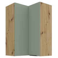 Horní rohová skříňka, aquamarine/dub artisan, ARSANY 60x60 GN-90 2F Kondela