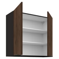 Horní skříňka, ořech okapi/černá, MENZO 80 G-72 2F Kondela (foto 2)