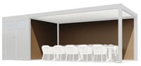Pergola WPC PRESTIGE stěna 3 m k ám a přístřešku Rojaplast (foto 6)