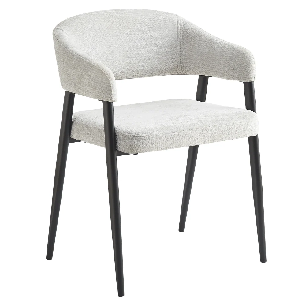 Designové jídelní křeslo, světle šedá/černá, NIZAR TYP 2 Kondela