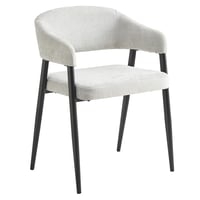Designové jídelní křeslo, světle šedá/černá, NIZAR TYP 2 Kondela