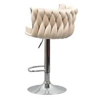 Designová barová židle, béžová Velvet látka/chrom, BRIN Kondela (foto 6)