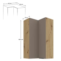 Horní rohová skříňka, sandgrau/dub artisan, FRISBO 60x60 GN-108 2F Kondela (foto 2)