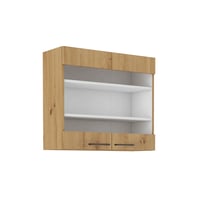 Horní skříňka, černý mat / dub artisan, Monro 80 GS-72 2F Kondela