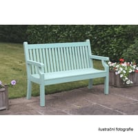 Dřevěná zahradní lavička, neo mint, 150 cm, KOLNA Kondela (foto 3)