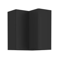 Horní rohová skříňka, černá, SIBER 60x60 GN-72 2F Kondela
