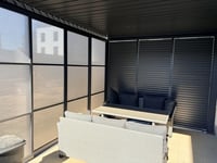 Pergola posuvná zástěna 3 m pro bioklimatickou šedočerná Rojaplast (foto 7)