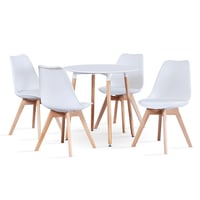 Jídelní stůl, bílá/buk, průměr 80 cm, ELCAN NEW TYP 2 Kondela (foto 6)