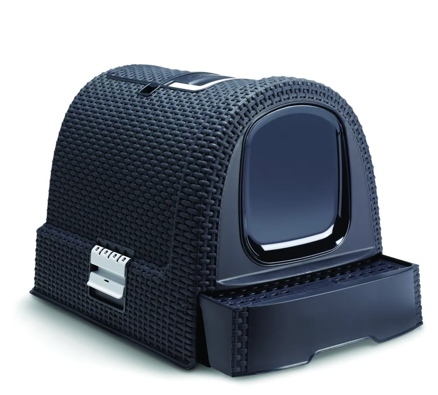 RATTAN toaleta pro kočky – antracit Rojaplast