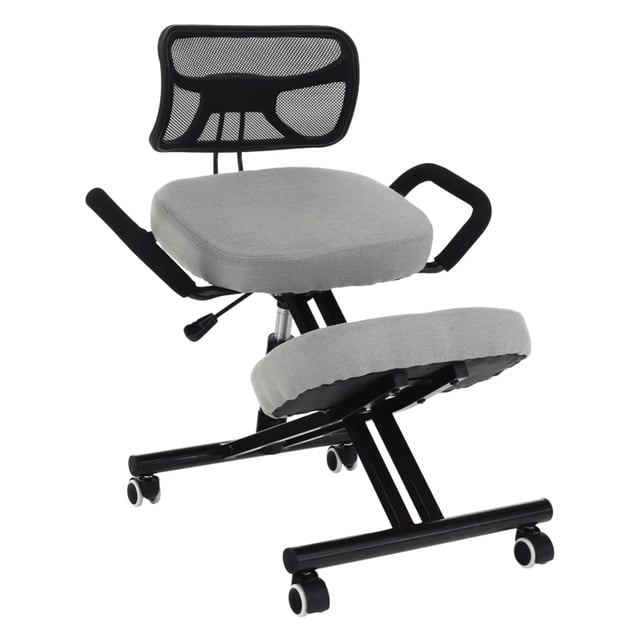 Ergonomická kľakačka, šedohnědá taupe / černá, RUFUS Kondela