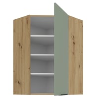 Horní rohová skříňka, aquamarine/dub artisan, ARSANY 60x60 GN-90 1F Kondela (foto 3)