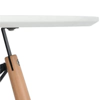 Jídelní stůl, bílá matná/buk, průměr 120 cm, DEMIN NEW Kondela (foto 4)