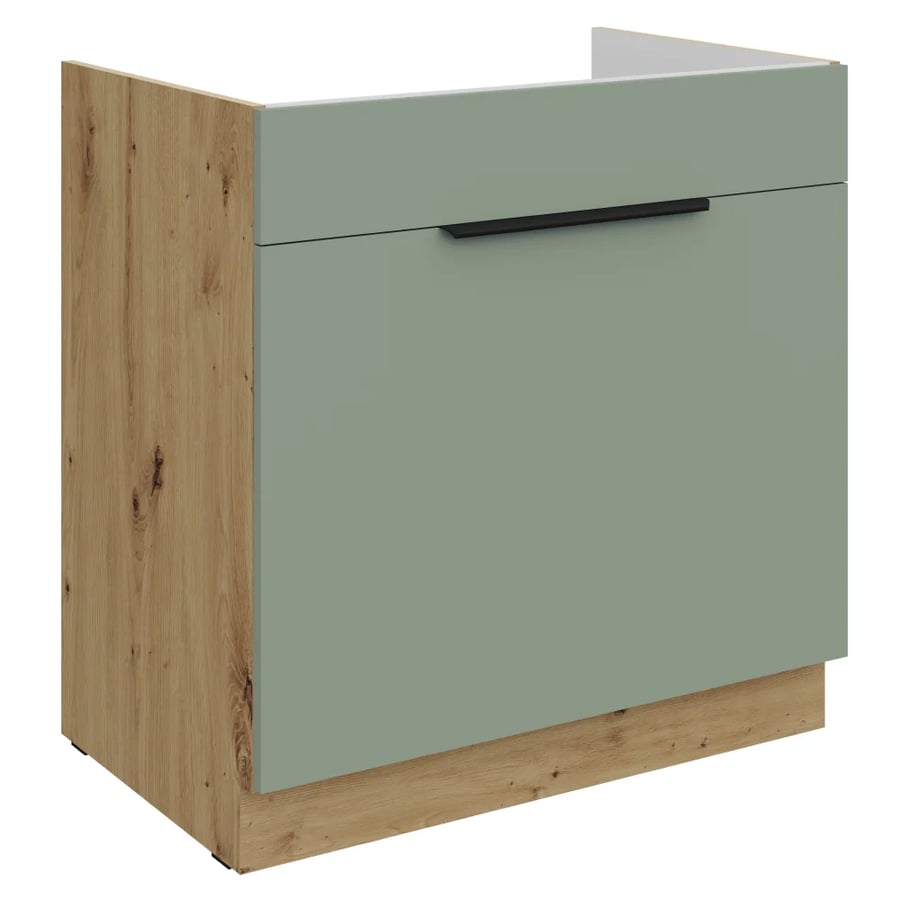 Dřezová skříňka, aquamarine/dub artisan, ARSANY 80 ZL 1S BB Kondela