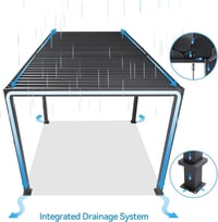 Bioklimatická pergola ke stěně INTRO PLUS 4x3 m Rojaplast (foto 16)