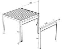 Pergola zástěna 3 m pro bioklimatickou Rojaplast (foto 3)