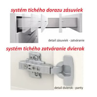 Horní skříňka G 60 U, vysoký bílý lesk/dub sonoma, LINE Kondela (foto 3)