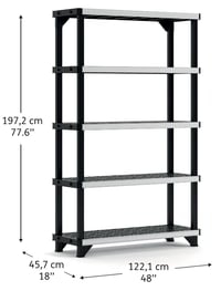 Regál FUSED 5 polic (900 kg) Rojaplast (foto 10)