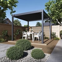 Pergola ECO Bioklimatická 3x3 m ocel volně stojící Rojaplast (foto 6)