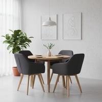 Designové křeslo, tmavě šedá/buk, CLORIN 2 NEW Kondela (foto 4)