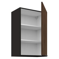 Horní skříňka, ořech okapi/černá, MENZO 50 G-72 1F Kondela (foto 2)