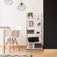 4-policový regál, bílá / přírodní, KOEN TYP 2 Kondela (foto 18)