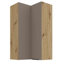 Horní rohová skříňka, sandgrau/dub artisan, FRISBO 60x60 GN-108 2F Kondela
