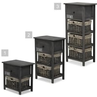 Komoda se 2 košíky a zásuvkou DARKIE 2 Kondela (foto 4)