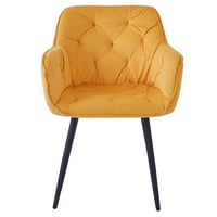 Designové křeslo, žlutá Velvet látka, FEDRIS NEW Kondela (foto 3)