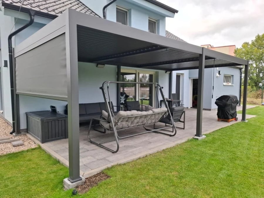 Pergola zástěna 4 m pro bioklimatickou Rojaplast