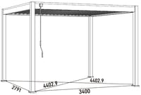 Bioklimatická pergola INTRO NEO 3,6x3 m Rojaplast (foto 11)