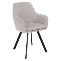 Designové křeslo, béžovošedá Velvet látka, AURIL Kondela