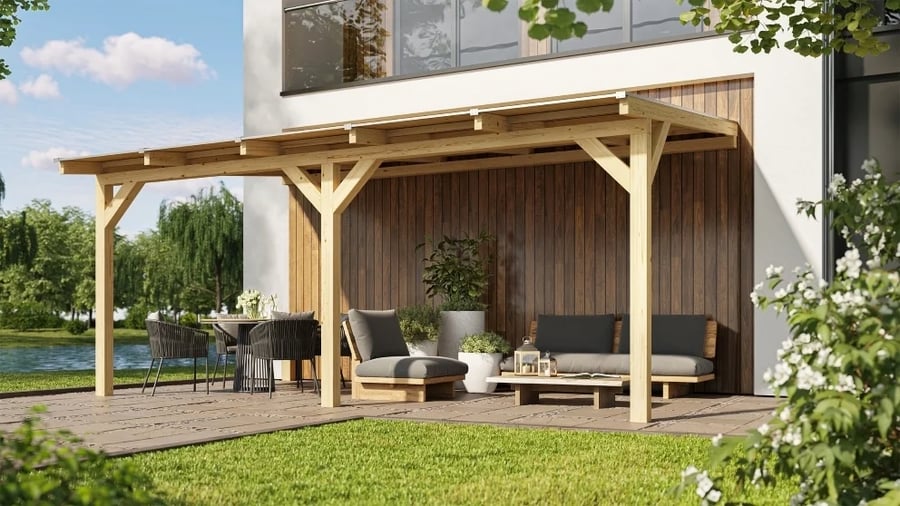 Pergola WEKA Dřevěná zahradní 672 (5,4x3,7 m) Rojaplast