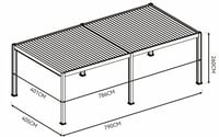 Pergola PRESTIGE Luxusní elektrická bioklimatická 8x4 m hliník volně stojící Rojaplast (foto 8)