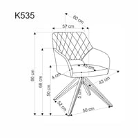 Otočné křeslo K535 Halmar (foto 4)
